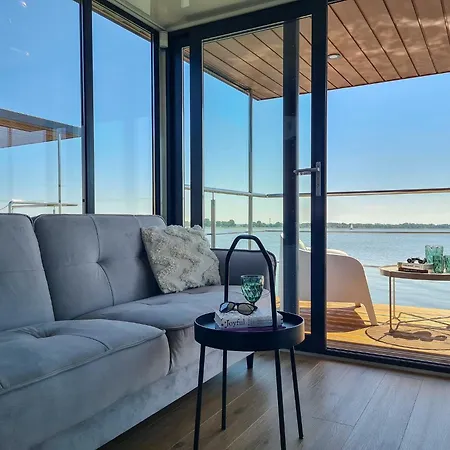 Houseboat In Azy By Jamno And Sea Łazy